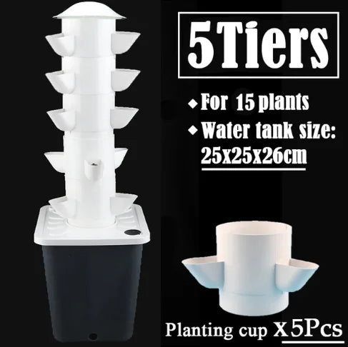 Hydroponic Growing System DIY | Detachable Home Garden Greenhouse Vertical Tower - TheWellBeing4All