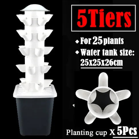 Hydroponic Growing System DIY | Detachable Home Garden Greenhouse Vertical Tower - TheWellBeing4All