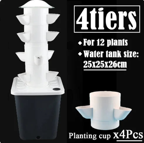 Hydroponic Growing System DIY | Detachable Home Garden Greenhouse Vertical Tower - TheWellBeing4All