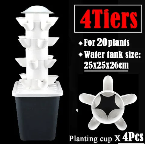 Hydroponic Growing System DIY | Detachable Home Garden Greenhouse Vertical Tower - TheWellBeing4All