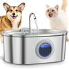 Stainless Steel Cat Water Fountain – Automatic Pet Water Dispenser with Sensor