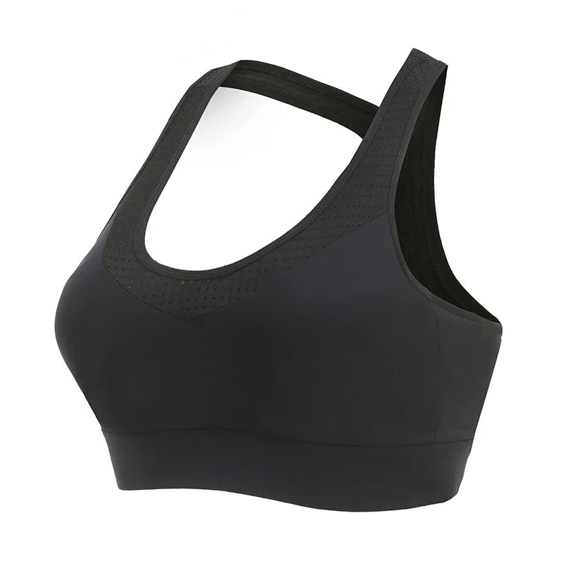 Plus Size Sports Bra S-5XL – High-Impact Wire-Free Yoga Bra with X-Back Design, Moisture-Wicking & Removable Pads (Medium Support, A-E Cup) - TheWellBeing4All