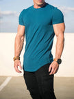 Muscle Fitness T-Shirt Athleisure Workout Short Sleeve High Quality Cotton Gym Sport Shirt - TheWellBeing4All