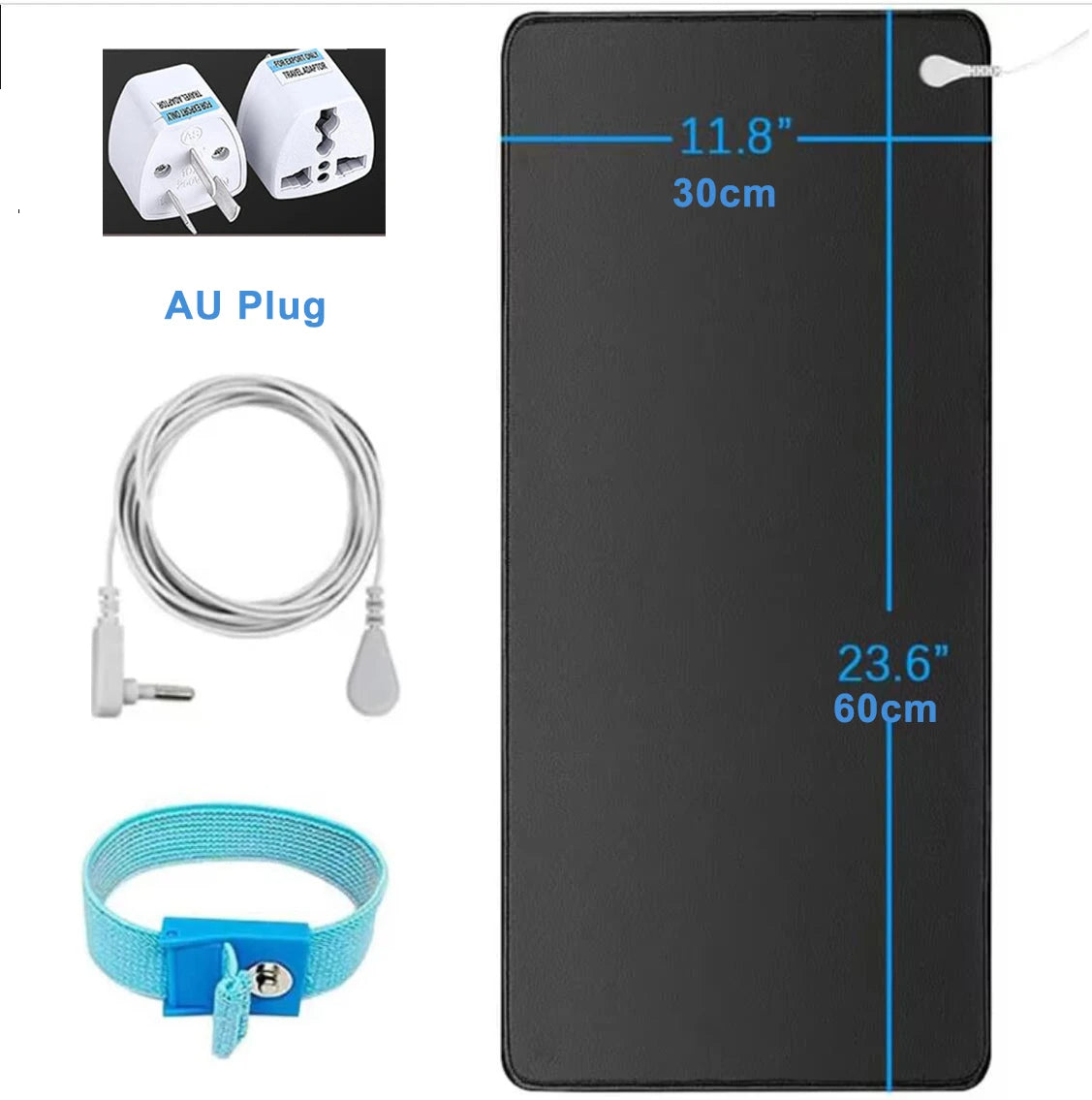 Earthing Mat with Wristband - Grounding Office Mat for Computer Users | Anxiety Relief & Better Sleep | Anti-Inflammation | VamsLuna - TheWellBeing4All