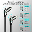 4-in-1 Multi-Function USB Charging Cable - Max 240W Fast Charging & Data Sync - TheWellBeing4All