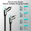 4-in-1 Multi-Function USB Charging Cable - Max 240W Fast Charging & Data Sync - TheWellBeing4All