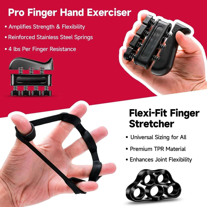 5-60kg Adjustable Grip Strengthener & Finger Exerciser Kit – Rehab-Friendly Hand Trainer for Muscle Building, Arthritis, & All Ages (5-Piece Set)