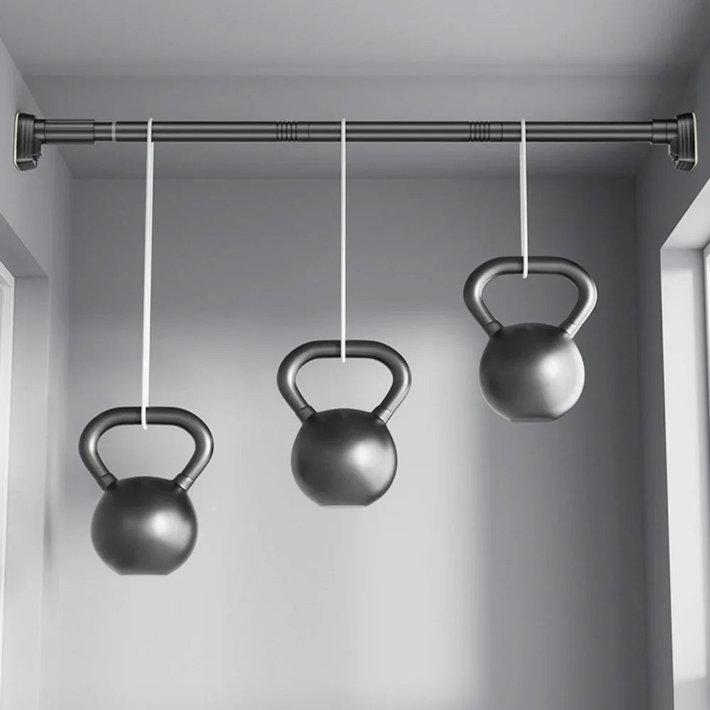 Adjustable Stainless Steel Shower Curtain Rod | Clothes Drying Rack | No-Drill Telescopic Pole - TheWellBeing4All