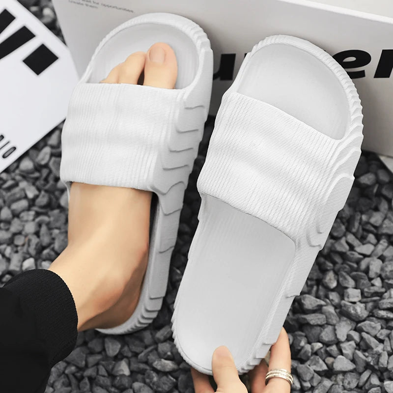 Thick Bottom Platform Slippers: Non-Slip Trendy Bathroom Slides, Female Mule Flip Flops Sandals - TheWellBeing4All