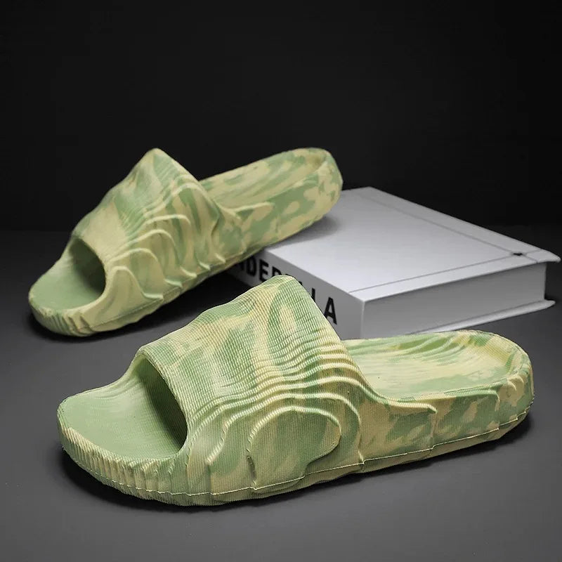 Thick Bottom Platform Slippers: Non-Slip Trendy Bathroom Slides, Female Mule Flip Flops Sandals - TheWellBeing4All