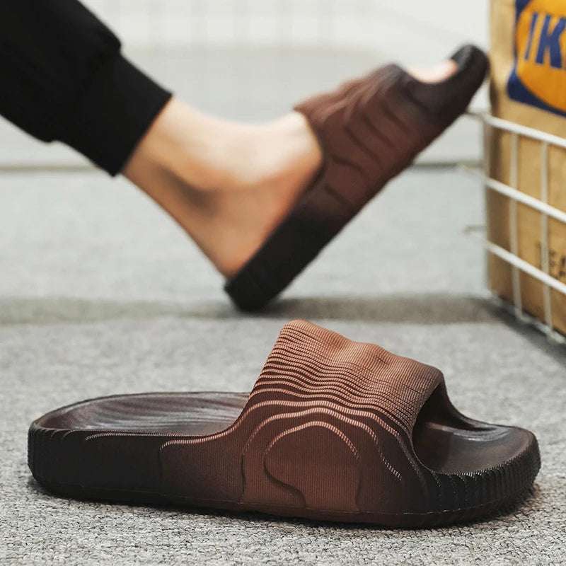 Thick Bottom Platform Slippers: Non-Slip Trendy Bathroom Slides, Female Mule Flip Flops Sandals - TheWellBeing4All