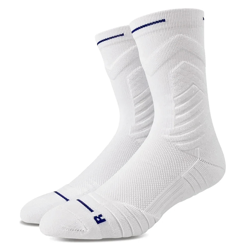 Mid-Length Basketball Socks: Thickened Towel Bottom, Anti-Slip, Shock-Absorbing Sports Socks - TheWellBeing4All