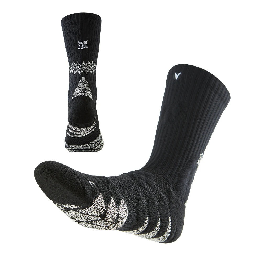 Mid-Length Basketball Socks: Thickened Towel Bottom, Anti-Slip, Shock-Absorbing Sports Socks - TheWellBeing4All