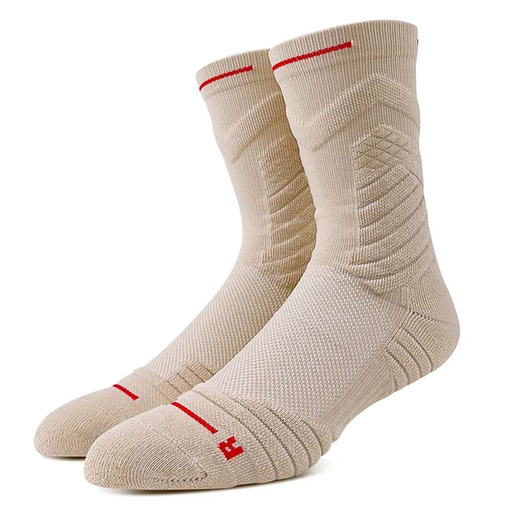 Mid-Length Basketball Socks: Thickened Towel Bottom, Anti-Slip, Shock-Absorbing Sports Socks - TheWellBeing4All