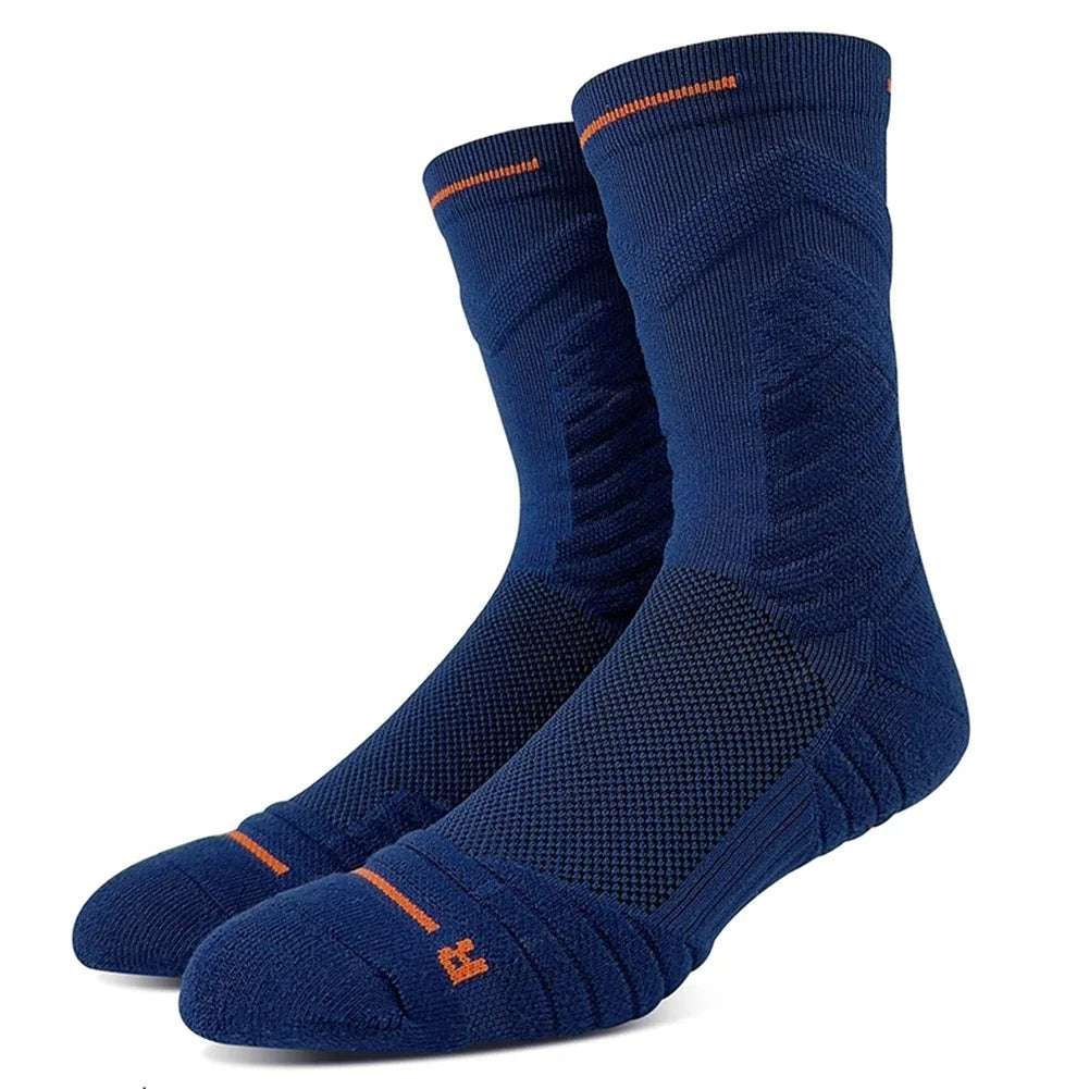 Mid-Length Basketball Socks: Thickened Towel Bottom, Anti-Slip, Shock-Absorbing Sports Socks - TheWellBeing4All
