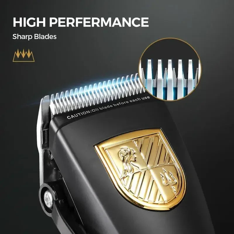 Cordless Hair Clipper Kit: LED Display, 15 Guide Combs, Travel Case, Fast Charging - TheWellBeing4All