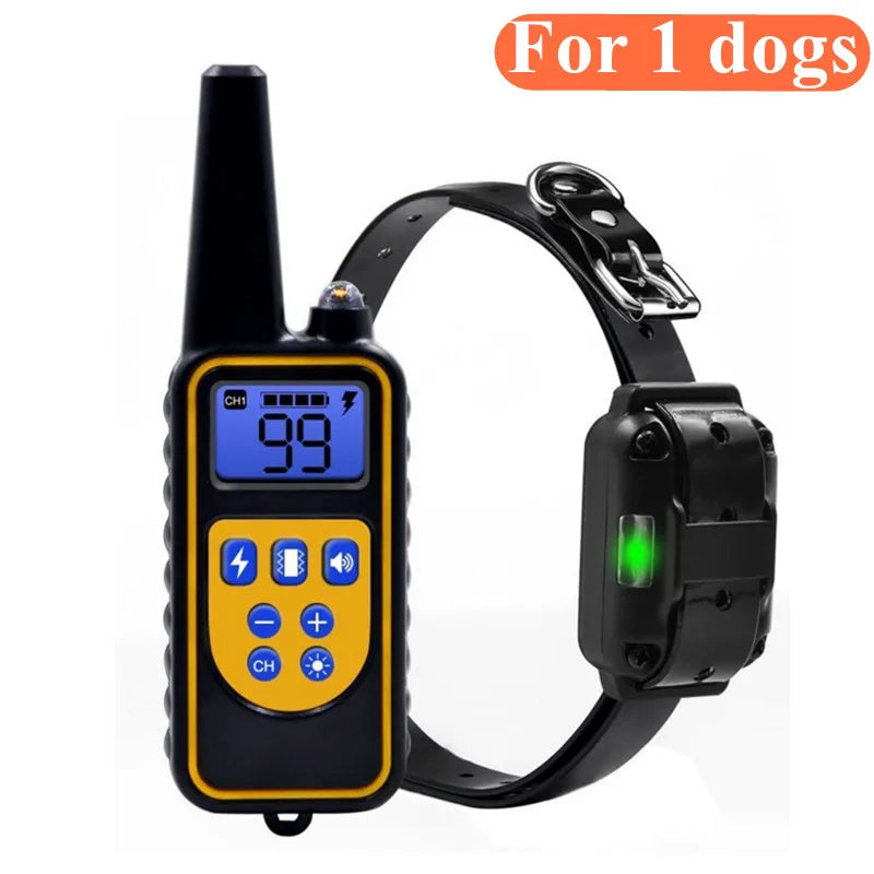 Waterproof Electric Dog Training Collar with Remote Control - Rechargeable Anti-Barking Device for All Dog Sizes - TheWellBeing4All