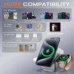 Qi2 3-In-1 Magnetic Fast Wireless Charger: 15W for iPhone, iWatch, AirPods & Android - TheWellBeing4All