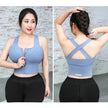 High-Support Sports Bra for Big Breasts S-5XL – Wire-Free Yoga Top with Zipper, Moisture-Wicking & Plus Size Fitness Tank - TheWellBeing4All