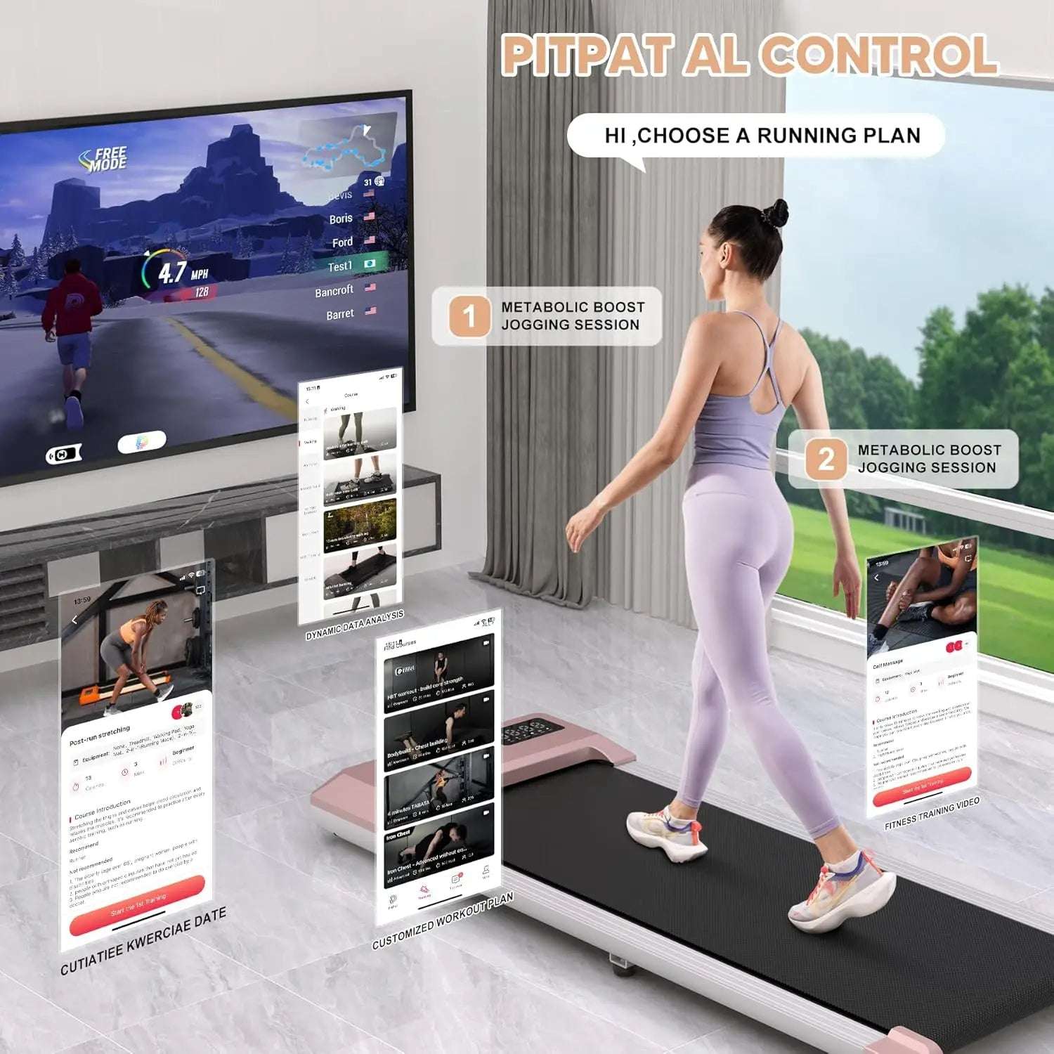 Under Desk Walking Pad Treadmill - Portable, Quiet, and Smart Fitness Solution for Home & Office