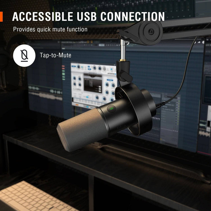 USB/XLR Dynamic Microphone with Shock Mount - TheWellBeing4All