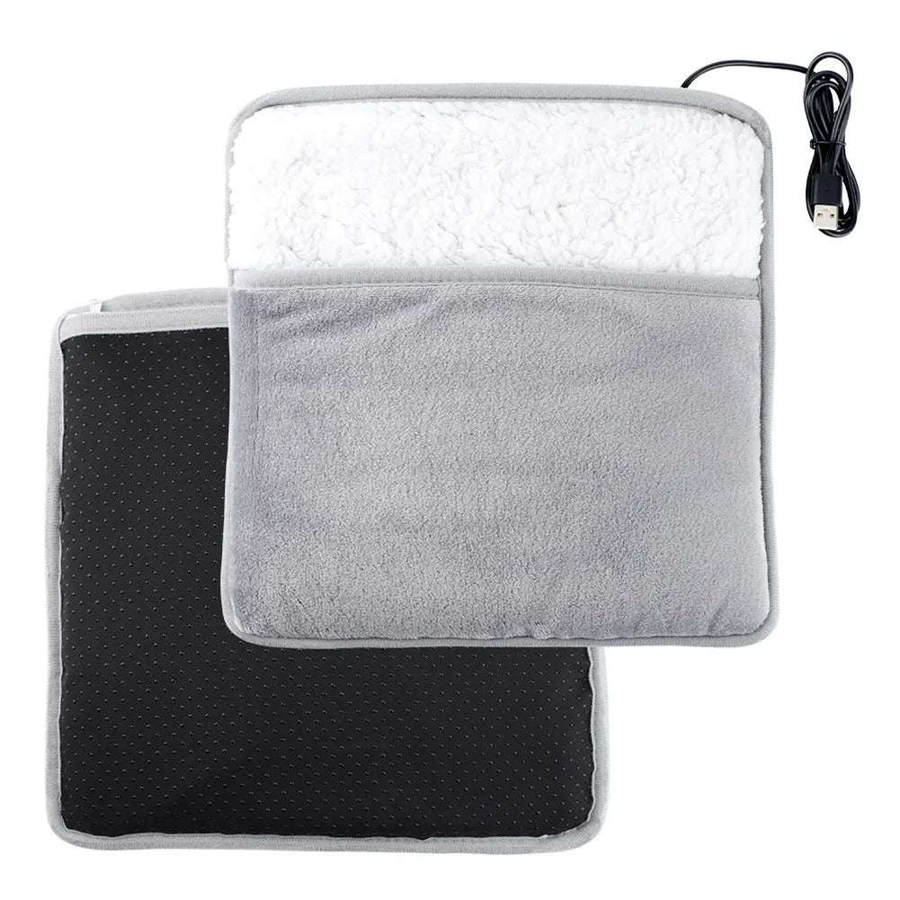 Winter Electric Foot Heating Pad - USB Powered, Soft Plush Thermal Blanket