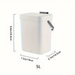Space-Saving Quiet-Close Trash Can - 3/5L, Eco-Friendly Sealed Bin for Kitchen & Office - TheWellBeing4All