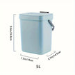 Space-Saving Quiet-Close Trash Can - 3/5L, Eco-Friendly Sealed Bin for Kitchen & Office - TheWellBeing4All