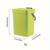 Space-Saving Quiet-Close Trash Can - 3/5L, Eco-Friendly Sealed Bin for Kitchen & Office - TheWellBeing4All