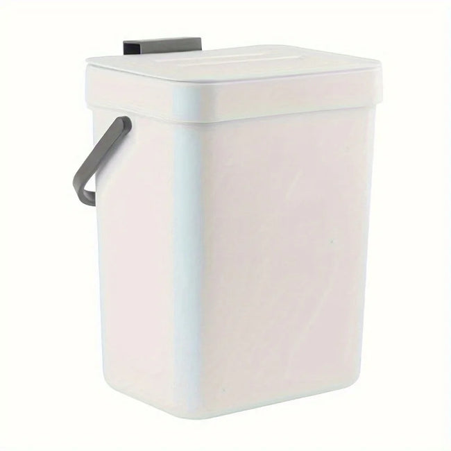 Space-Saving Quiet-Close Trash Can - 3/5L, Eco-Friendly Sealed Bin for Kitchen & Office - TheWellBeing4All