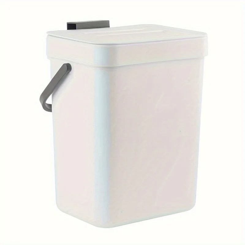 Space-Saving Quiet-Close Trash Can - 3/5L, Eco-Friendly Sealed Bin for Kitchen & Office - TheWellBeing4All