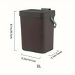 Space-Saving Quiet-Close Trash Can - 3/5L, Eco-Friendly Sealed Bin for Kitchen & Office - TheWellBeing4All