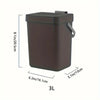 Space-Saving Quiet-Close Trash Can - 3/5L, Eco-Friendly Sealed Bin for Kitchen & Office - TheWellBeing4All