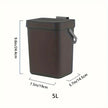 Space-Saving Quiet-Close Trash Can - 3/5L, Eco-Friendly Sealed Bin for Kitchen & Office - TheWellBeing4All
