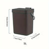 Space-Saving Quiet-Close Trash Can - 3/5L, Eco-Friendly Sealed Bin for Kitchen & Office - TheWellBeing4All