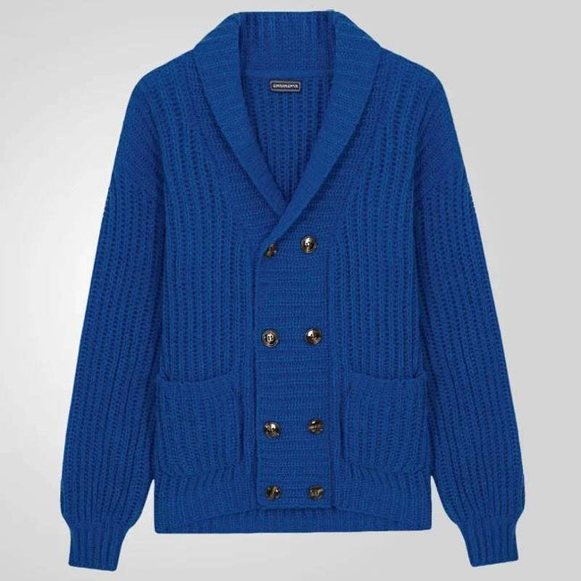 Men's Casual Cardigan Sweater Coat | Full Sleeve, Solid Color, Turn-Down Collar, Single Breasted, Autumn Winter