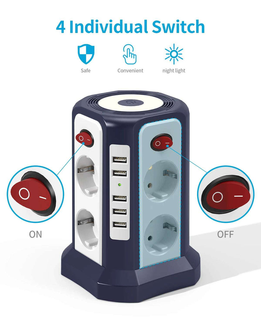Transform Your Power Management with Smart Socket Tower