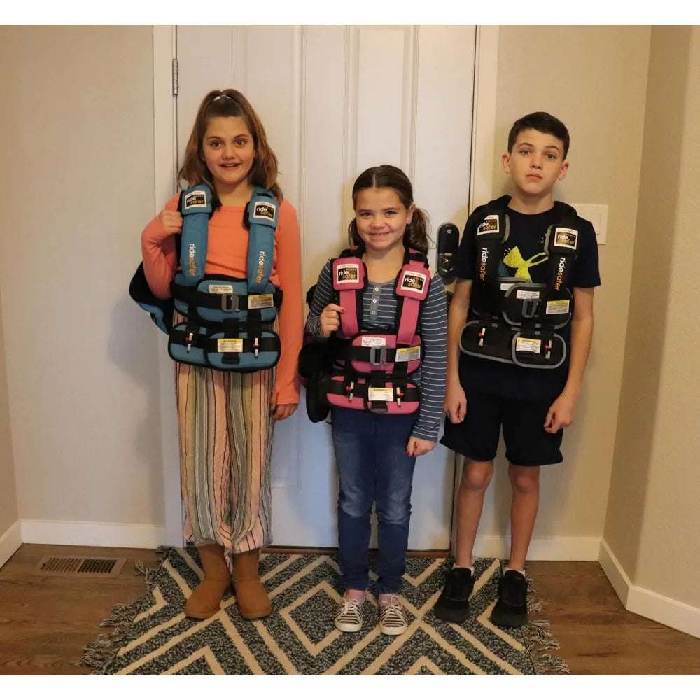 Travel Vest with Zipped Backpack - Wearable, Lightweight, Compact Car Seat for Everyday Use and Rideshare