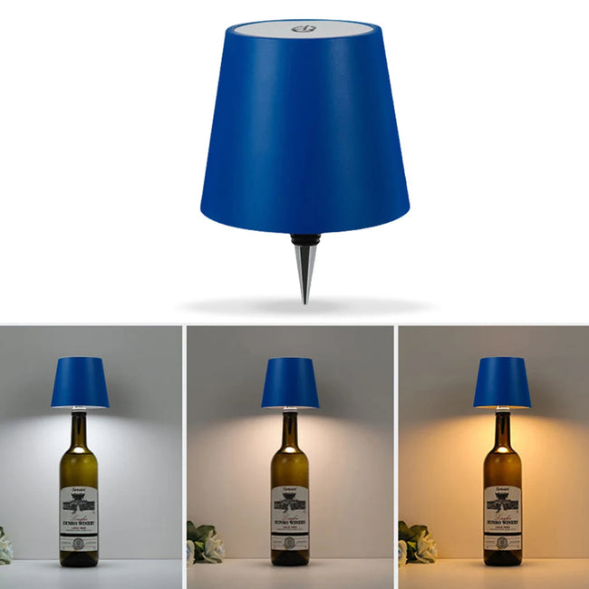 Wireless LED Wine Bottle Light Vases – Rechargeable Battery Operated, Touch Control, 3 Colors, Portable Decor - TheWellBeing4All