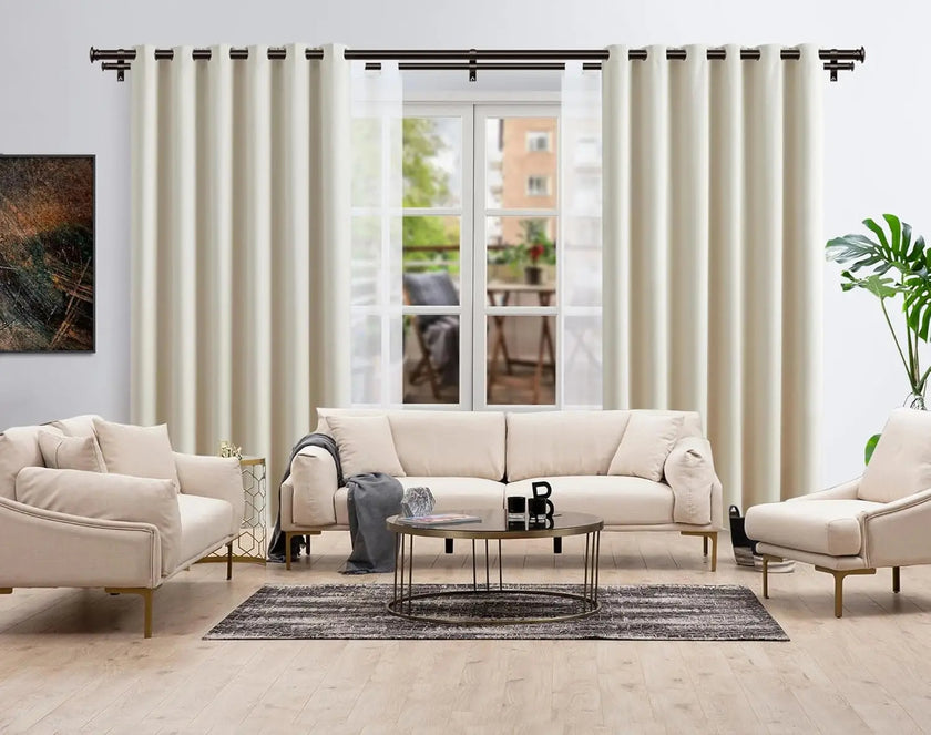 Adjustable Double Curtain Rod 36-72 Inch Heavy-Duty Telescoping Metal – 33lb Capacity, 3 Colors (Antique Bronze, Black, Silver) for Layered Blackout & Sheer Curtains - TheWellBeing4All