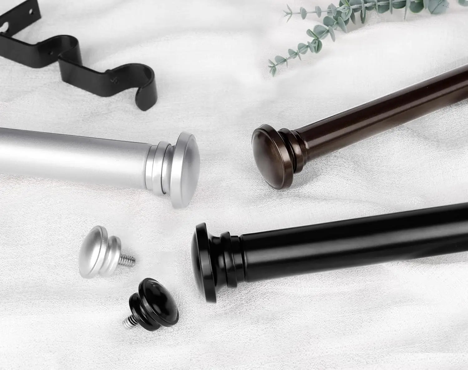 Adjustable Double Curtain Rod 36-72 Inch Heavy-Duty Telescoping Metal – 33lb Capacity, 3 Colors (Antique Bronze, Black, Silver) for Layered Blackout & Sheer Curtains - TheWellBeing4All