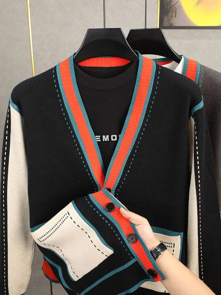 Luxury Designer Brand Men's Knitted Cardigan - TheWellBeing4All