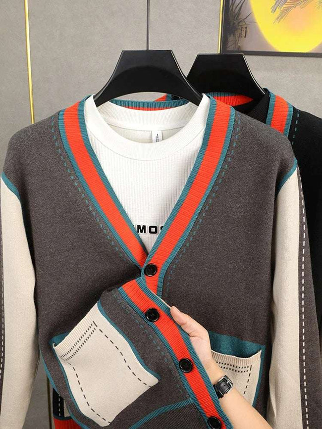 Luxury Designer Brand Men's Knitted Cardigan - TheWellBeing4All