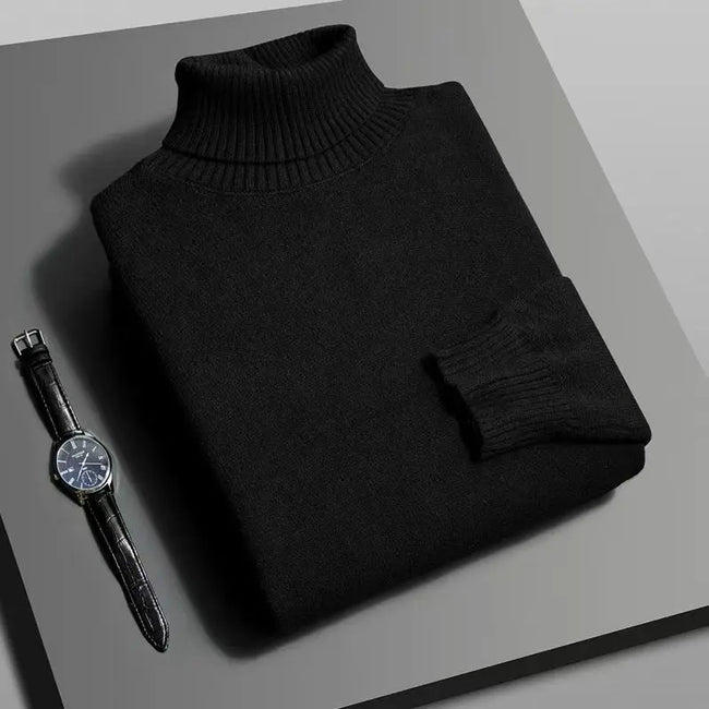 Stylish Men's Turtleneck Sweater - Ultimate Fall Fashion Statement - TheWellBeing4All