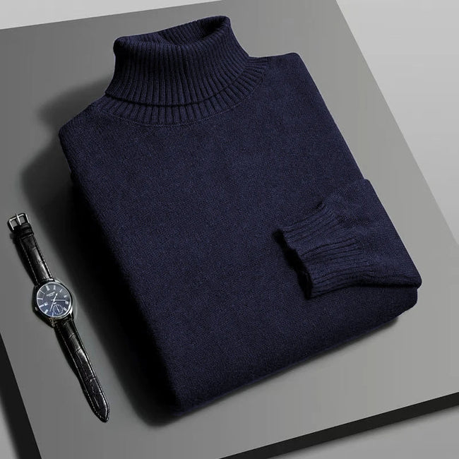 Stylish Men's Turtleneck Sweater - Ultimate Fall Fashion Statement - TheWellBeing4All