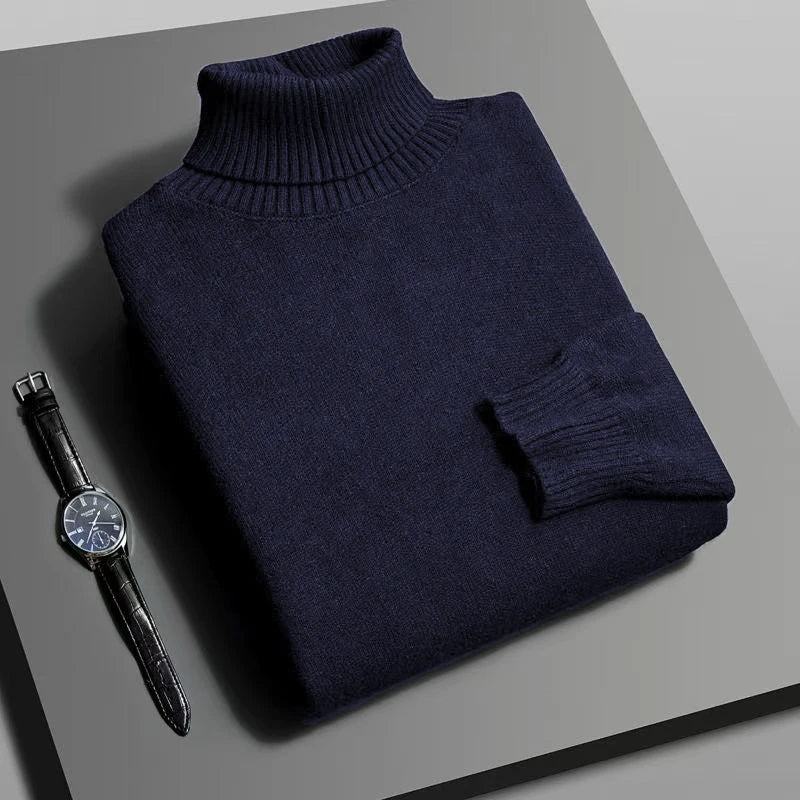 Stylish Men's Turtleneck Sweater - Ultimate Fall Fashion Statement - TheWellBeing4All