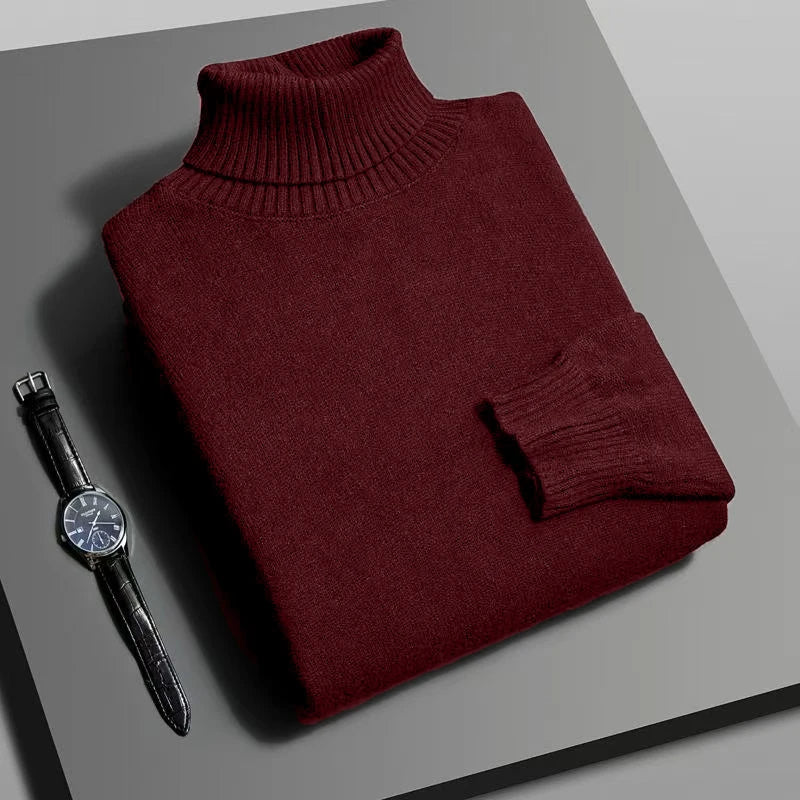 Stylish Men's Turtleneck Sweater - Ultimate Fall Fashion Statement - TheWellBeing4All