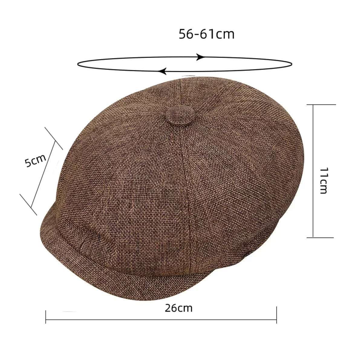 Vintage Tweed Peaky Blinders Beret Hat | Flat Peaked Cap | Casual Street Hat for Women and Men