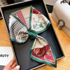 Luxury Design Skinny Silk Scarf for Women - Horse Floral Print Foulard Neckerchief - TheWellBeing4All
