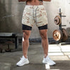 Men's Camo Running Double Layer Shorts: 2-in-1 Quick Dry, Breathable, Gym & Sports - TheWellBeing4All
